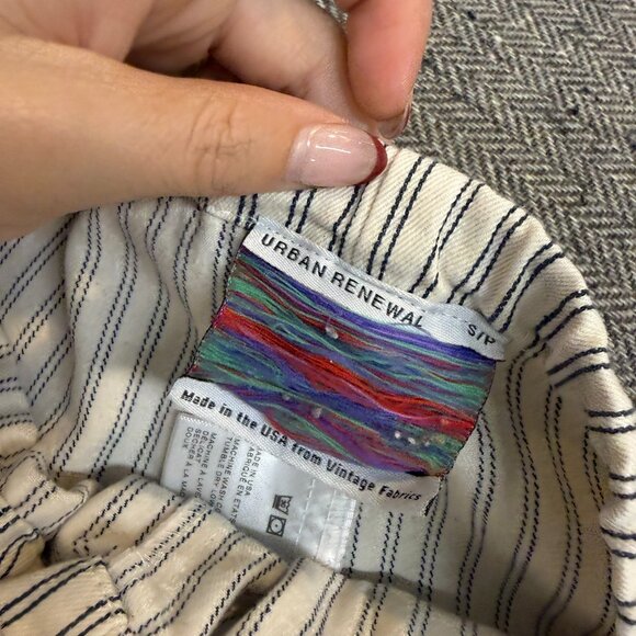 UO RENEWAL DRAWSTRING CANVAS STRIPED PANTS - Picture 3 of 3